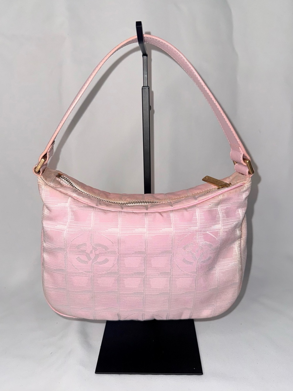Chanel Ligne Hobo Bag - Light Pink Travel Line Mini Shoulder Bag